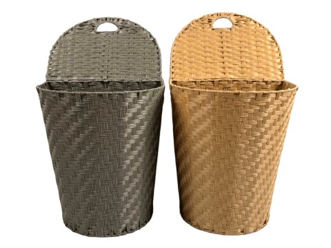 Exquisite Half Moon PE Resin Laundry Hampers with Cut-out Handles